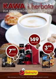 Biedronka promocje od 2012.10.24 do 4 listopada Kawa, ekspres do kawy, herbata, słodycze i przepisy